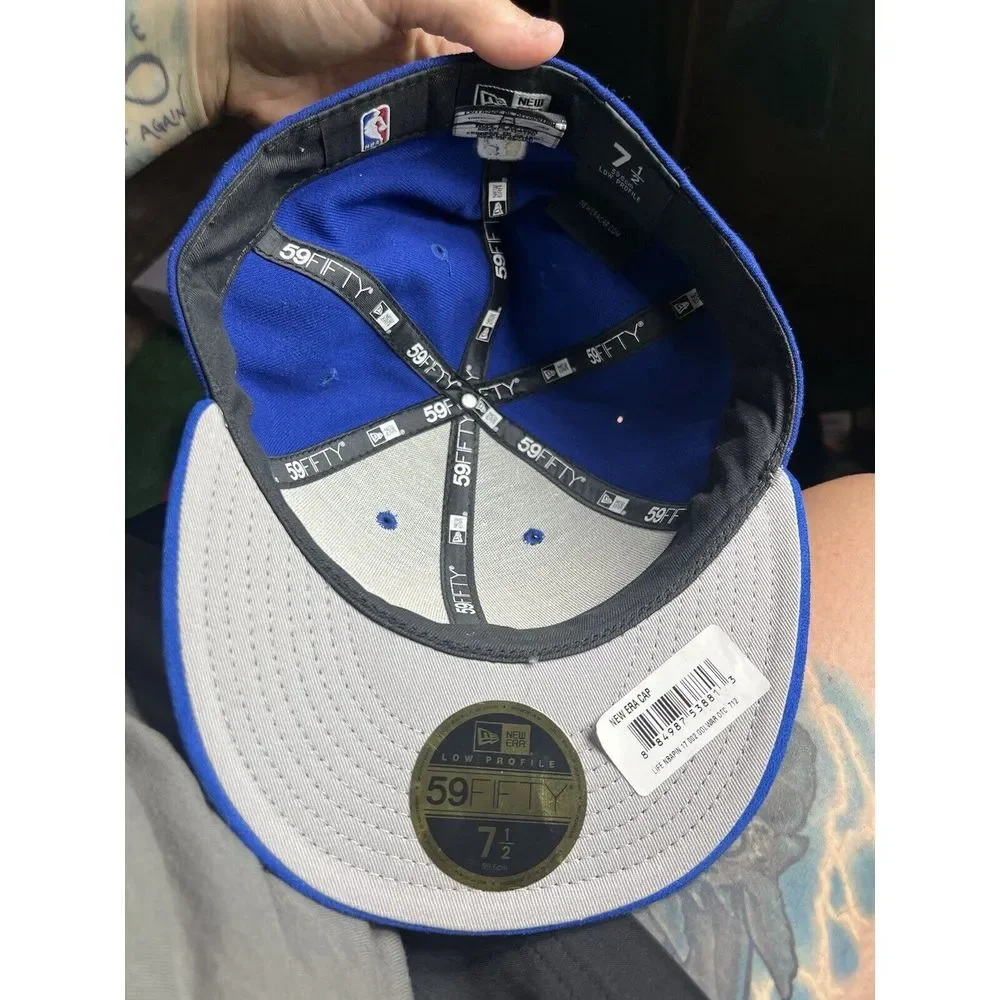 Golden State Warriors‎ Hat Cap Fitted 7 1/2 Blue New Era 59fifty Felt Bill Adult